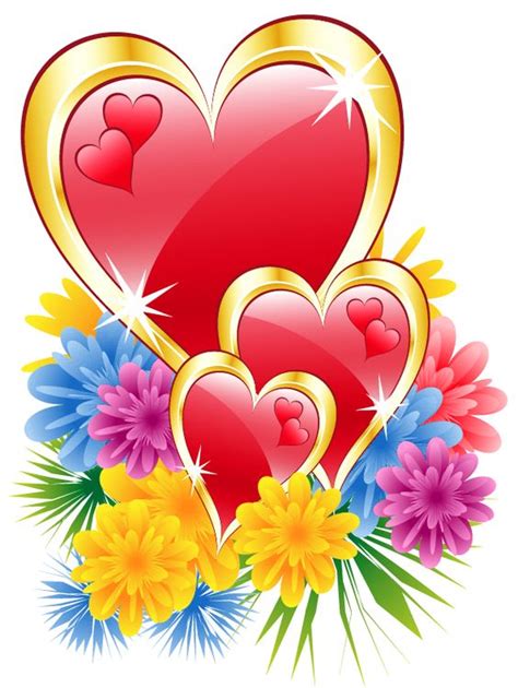 free clip art hearts and flowers